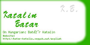 katalin batar business card